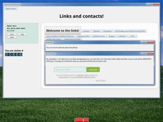links screenshot