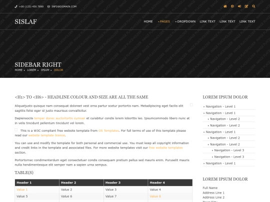 layout/sidebar-right screenshot