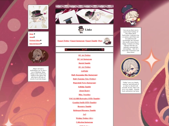 links screenshot