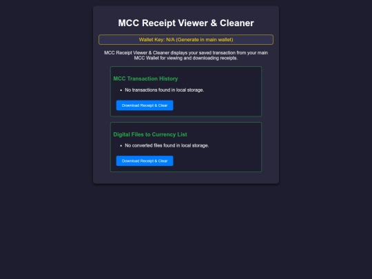 3.1 Matrix Master Card Receipt ( View & Clean ) screenshot