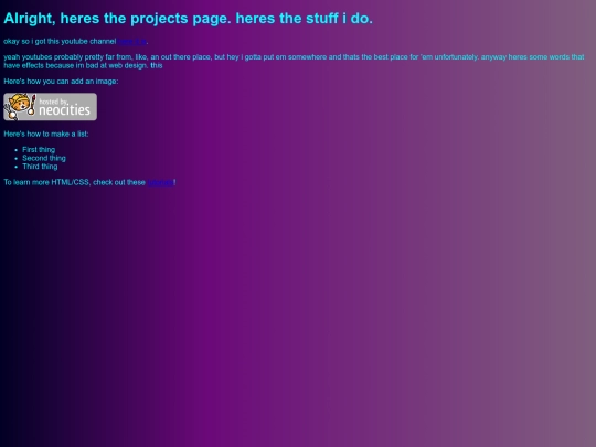 projects screenshot