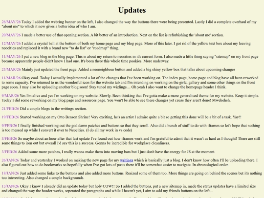 pages/updates screenshot