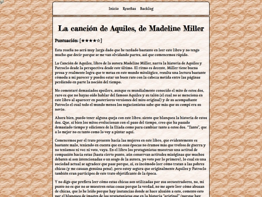 Interests/lectura/resenas/lacanciondeaquiles screenshot
