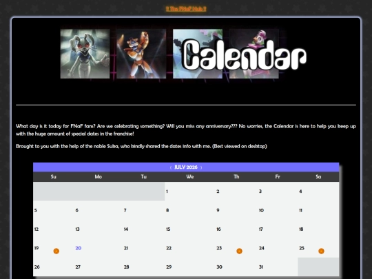 Calendar screenshot