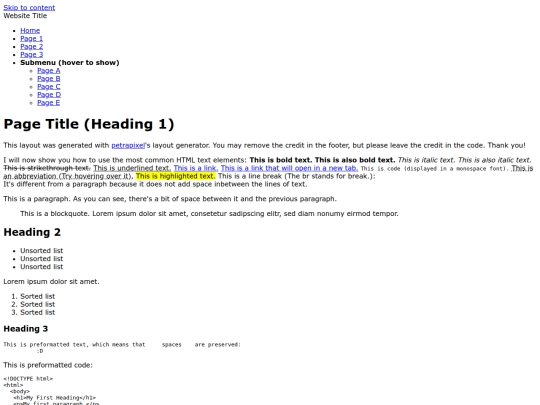 index screenshot