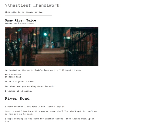 posts/Same_River_Twice_2025_Jan_25 screenshot