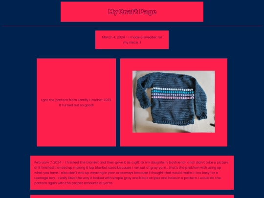 craft-page screenshot