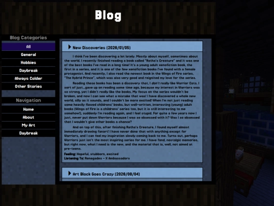 blog screenshot