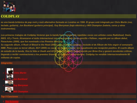 coldplay screenshot