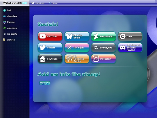 socials screenshot