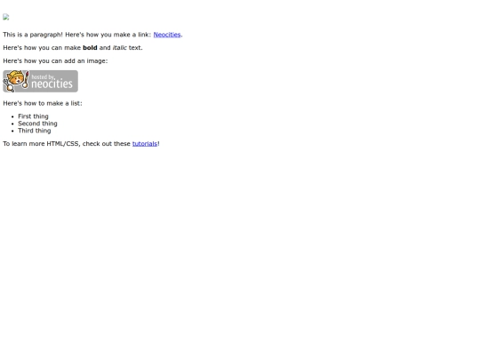 Testpage screenshot