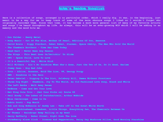 songlist screenshot