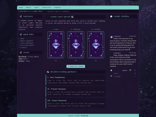 tarot screenshot