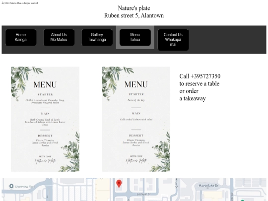 menu screenshot