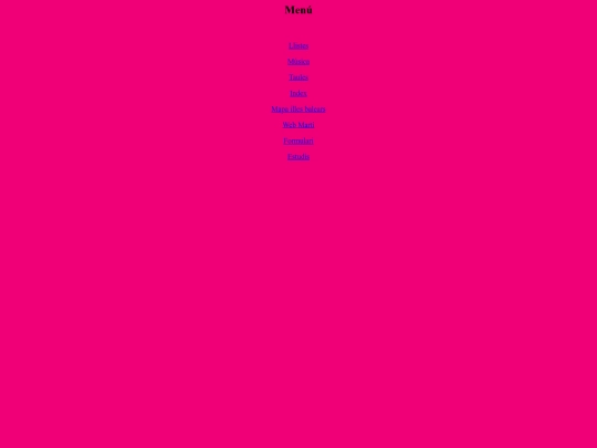 Menu screenshot