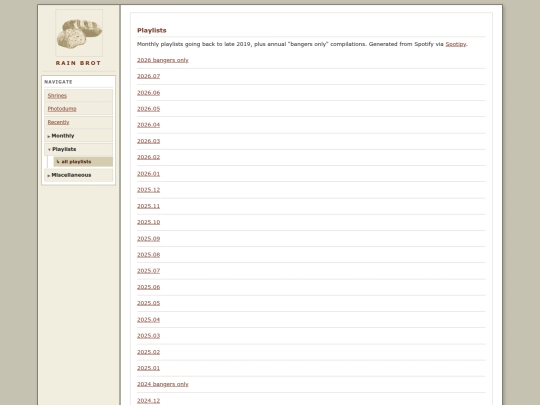 playlists screenshot