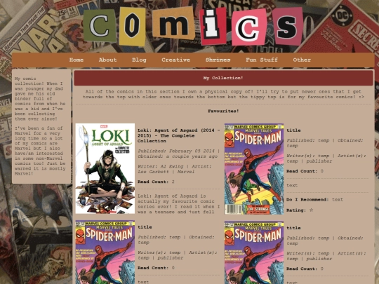 collections/comics screenshot