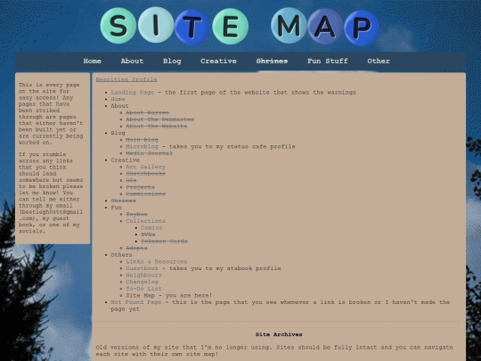 sitemap screenshot