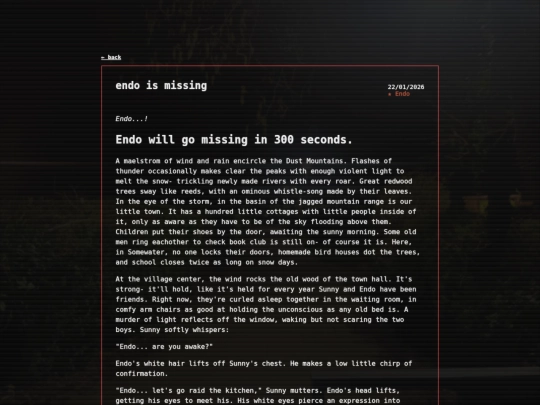 stories/endoismissing screenshot