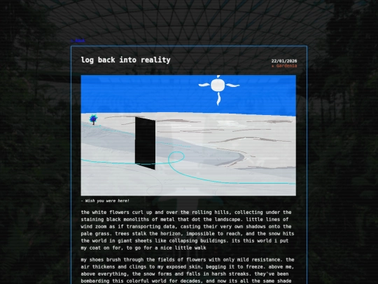 stories/logbackintoreality screenshot