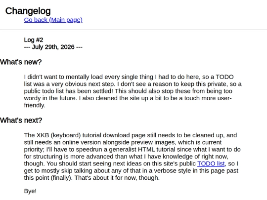 changelog screenshot