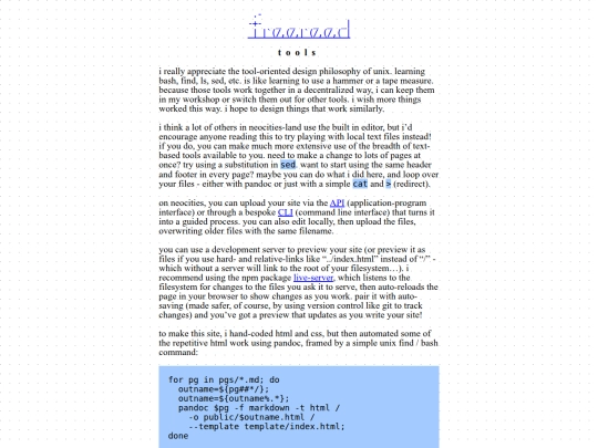 tools screenshot