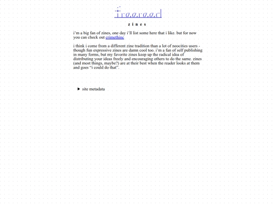 zines screenshot