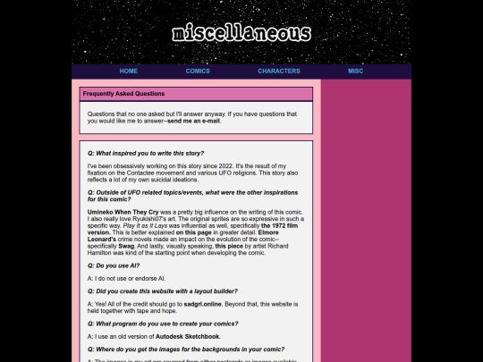 misc/FAQ screenshot