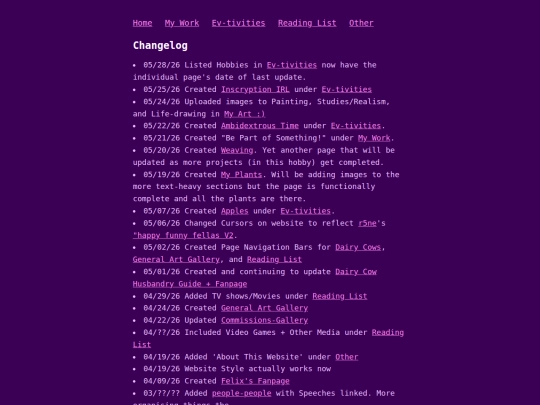 changes screenshot