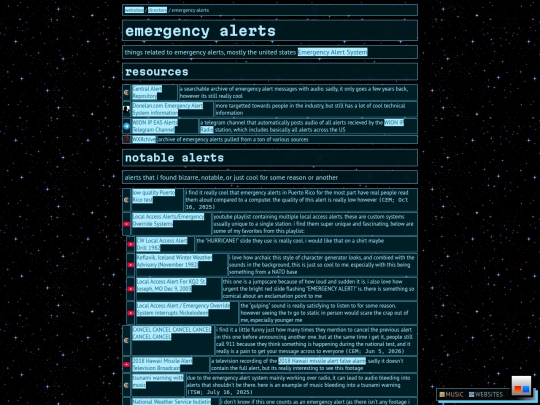 interests/websites/collect/eas screenshot