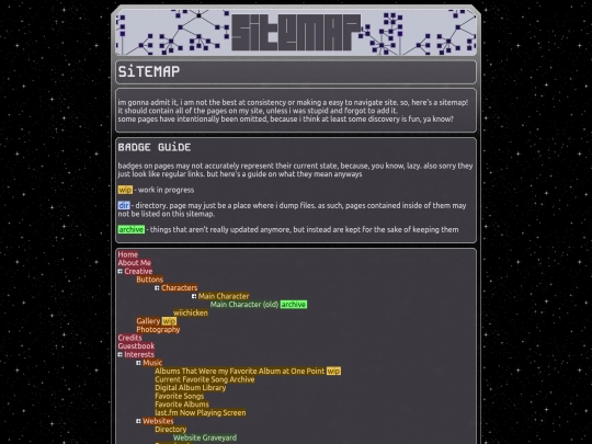 sitemap screenshot