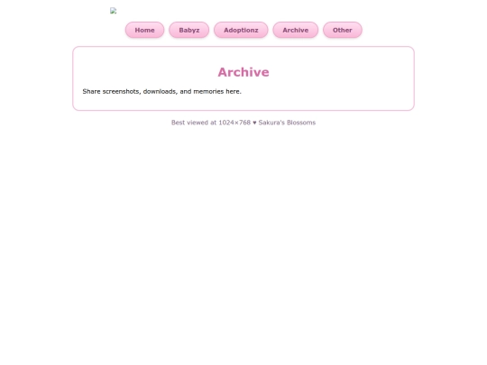 blossoms/archive screenshot