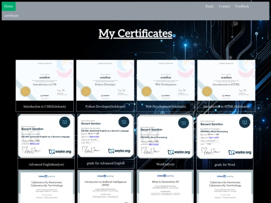 certificate screenshot