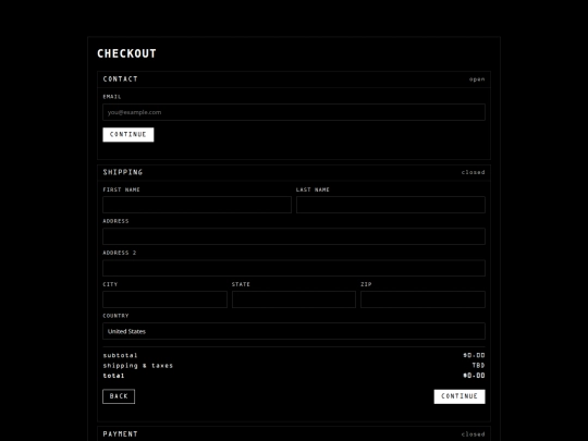 ARCHIVE/checkout screenshot