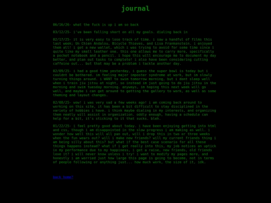 journal screenshot