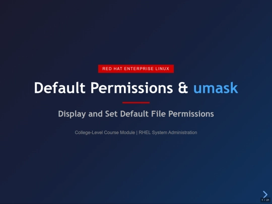 cis126rh/RHEL_Umask_Permissions_RevealJS screenshot