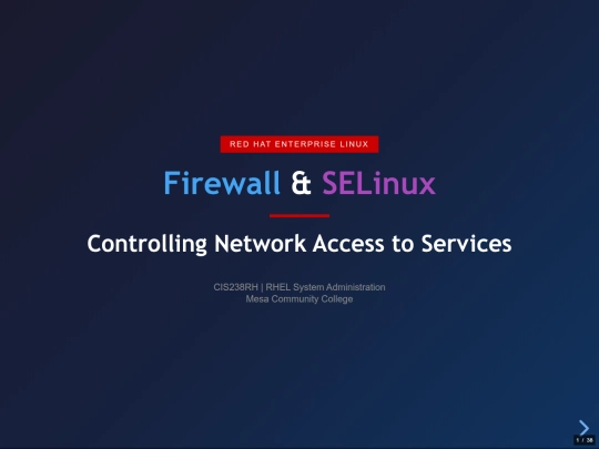 cis238rh/RHEL_Managing_Network_Security_wcag screenshot