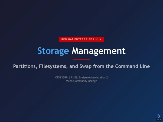 cis238rh/RHEL_Storage_Management_RevealJS screenshot
