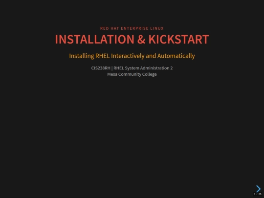 cis238rh/kickstart screenshot