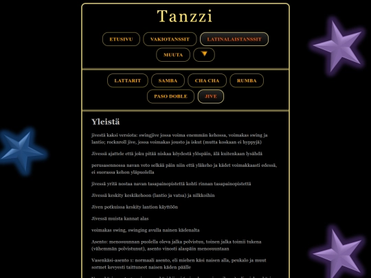 tanssi/latinalaistanssit/jive screenshot