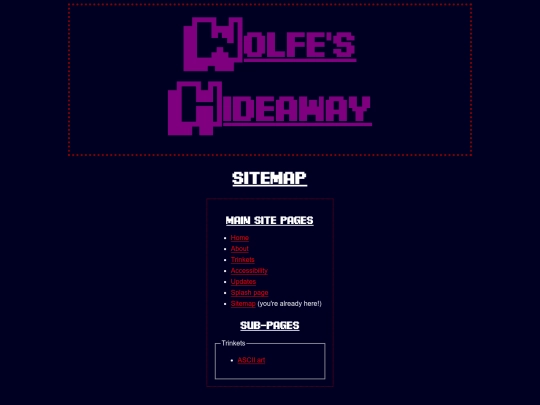 Sitemap screenshot