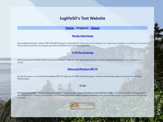 projects screenshot