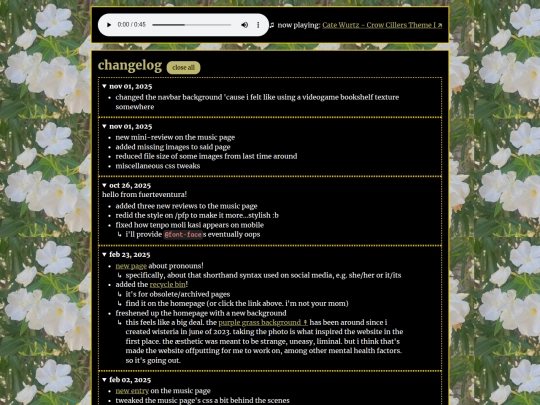 changelog screenshot