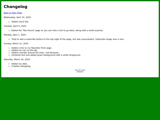 changelog screenshot
