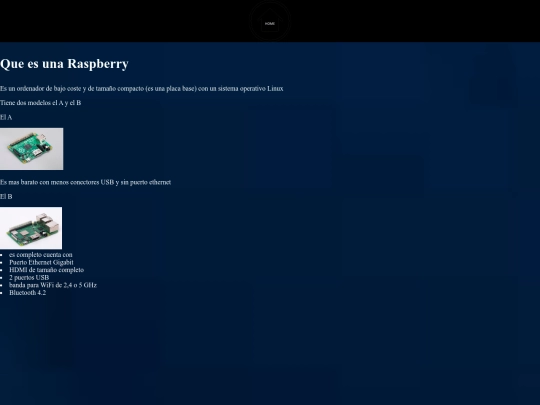 Raspberry screenshot