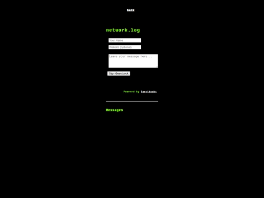 guestbook screenshot