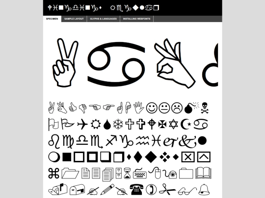 wingdings/wingding-demo screenshot