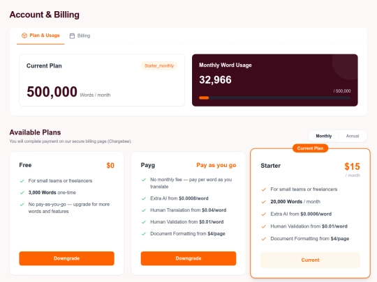 packages screenshot