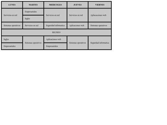 horario screenshot