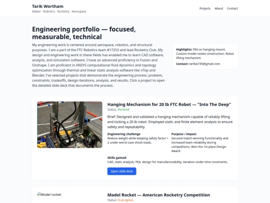 Engineering_Portfolio screenshot